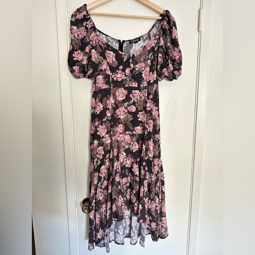 Yumi Kim Floral Print Puff Sleeve dress